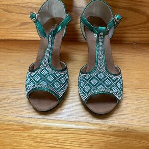 Green & White Dancing Shoes